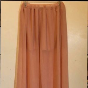 Peach Flowy Pants